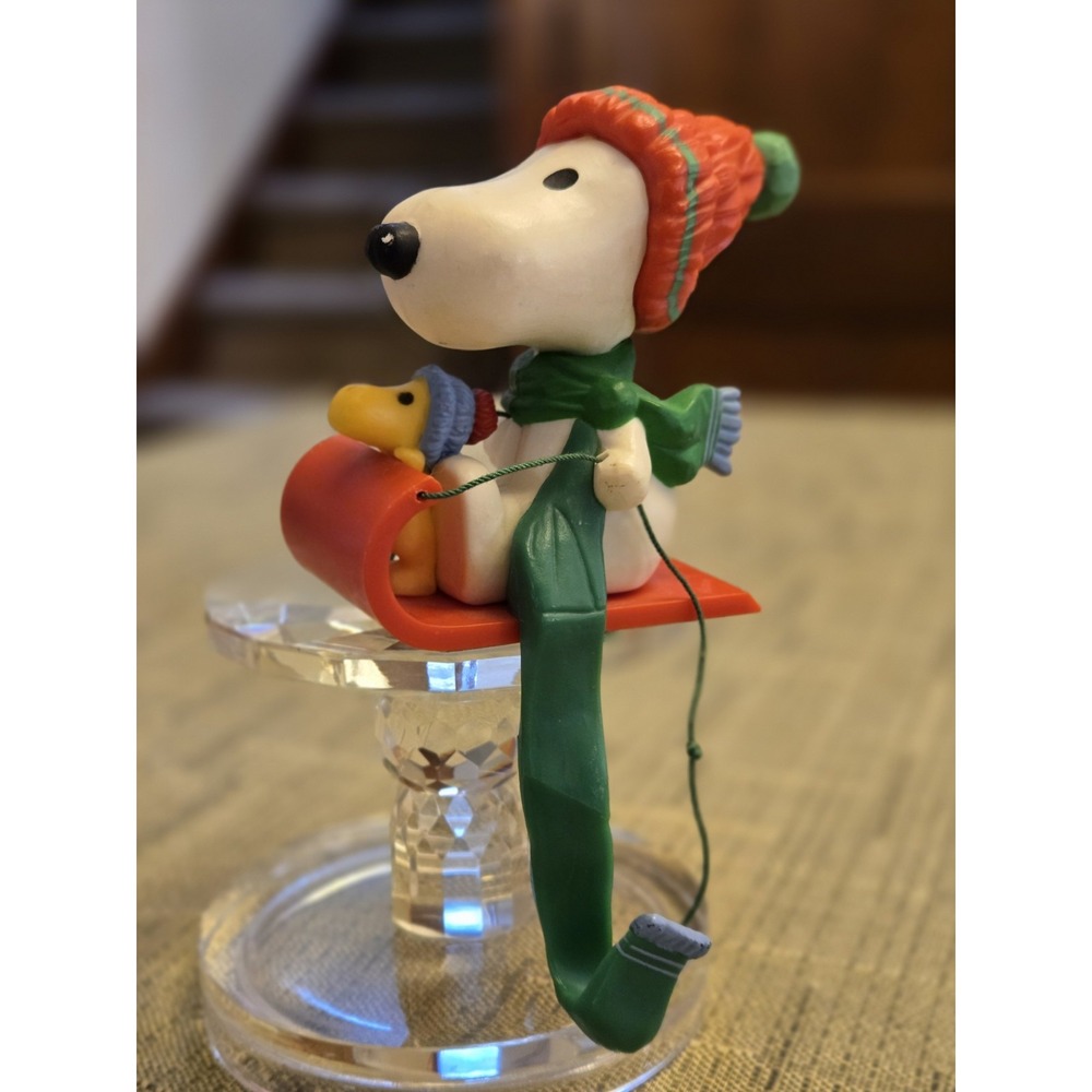 Vintage 1970s Hallmark Snoopy Stocking Hanger Shelf Sitter Christmas Hong Kong